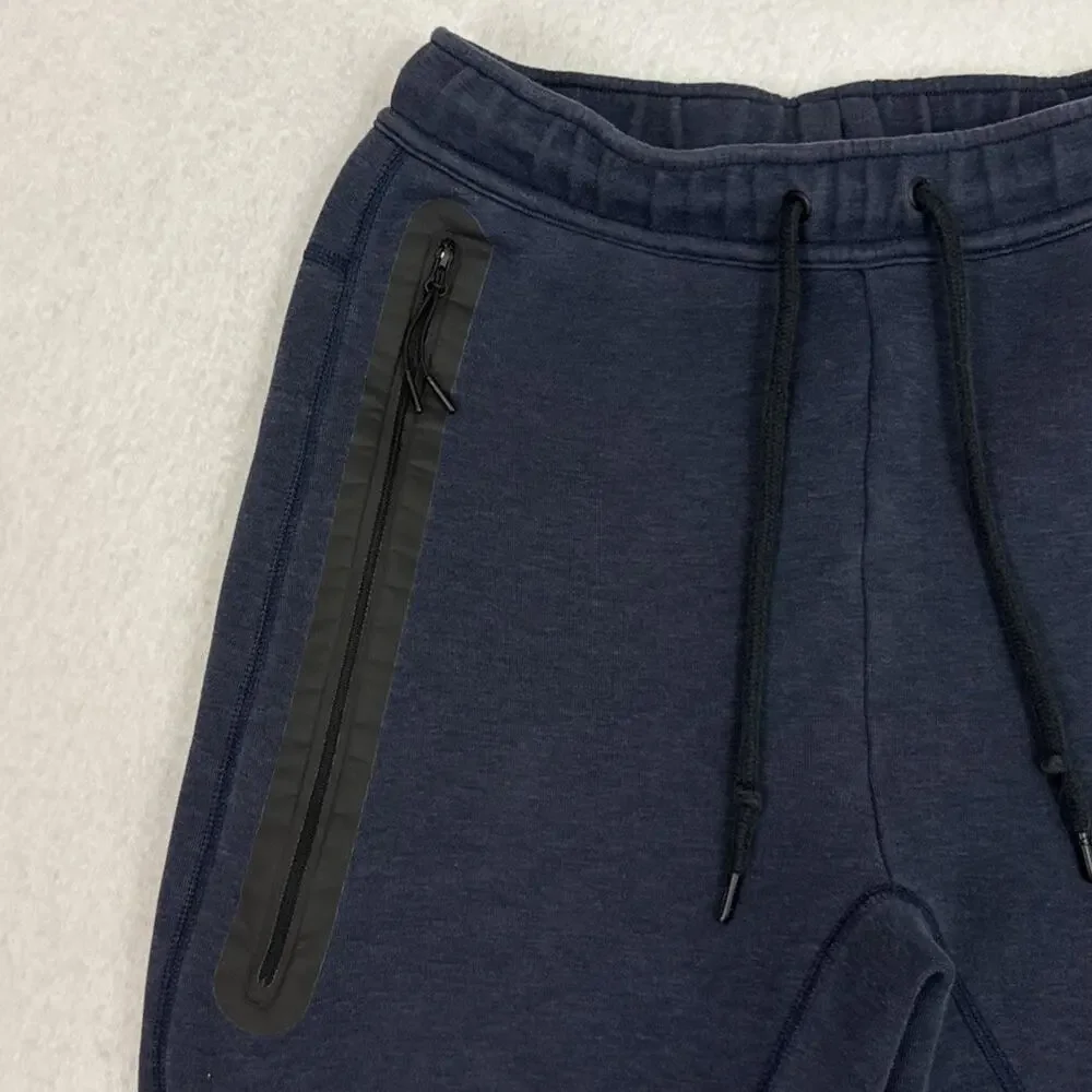 Nike Tech Fleece Joggers Mens Small Navy Blue Slim Fit Tapered Sweatpants